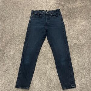 Levi’s Wedgie, size 27, black faded skinny jeans.